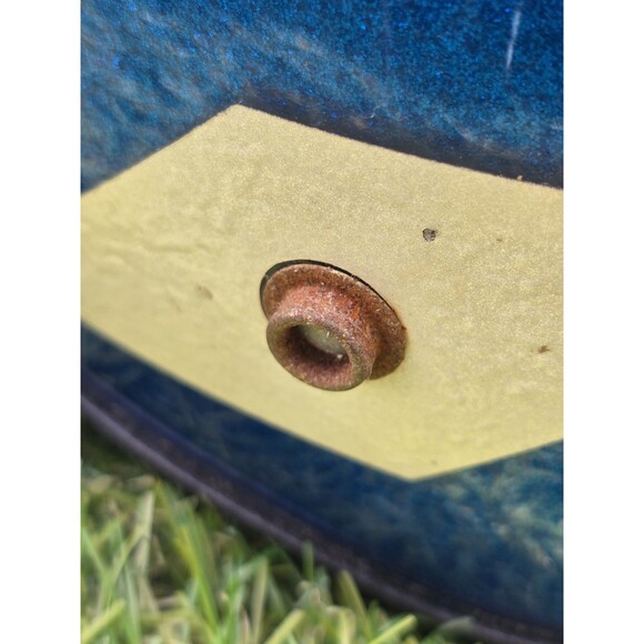 Vintage Blue Metallic Flake Motorcycle Helmet Size Medium With Visor 6 7/8-7 1/8 - Picture 14 of 14